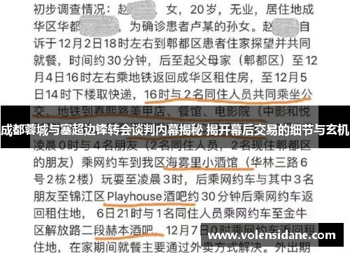 成都蓉城与塞超边锋转会谈判内幕揭秘 揭开幕后交易的细节与玄机