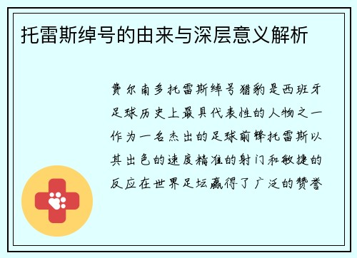 托雷斯绰号的由来与深层意义解析